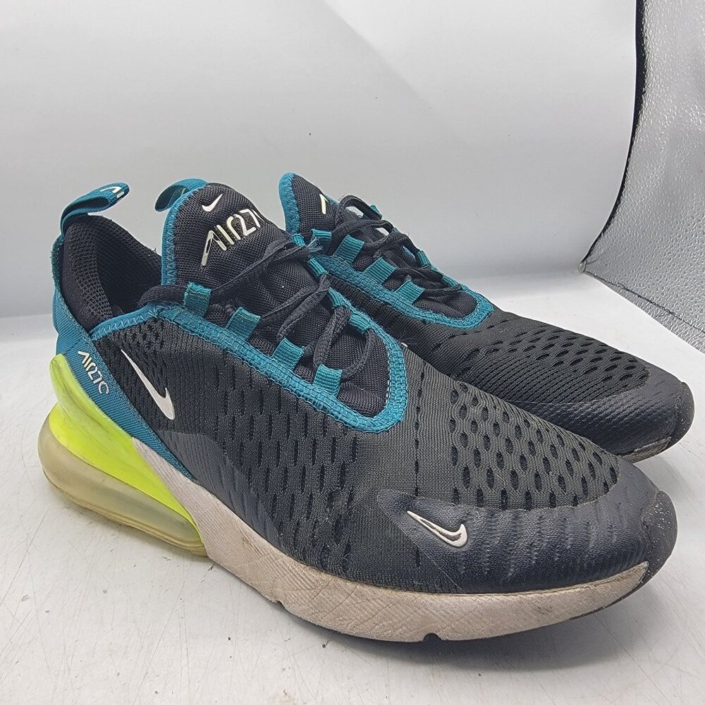 Nike Air Max 270 GS Kids 5.5Y Black White Bright Spruce Sneaker Shoes 943345-026